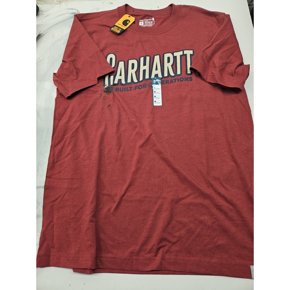 Carhartt Built For Generations Size Medium Red T Shirt New With Defects